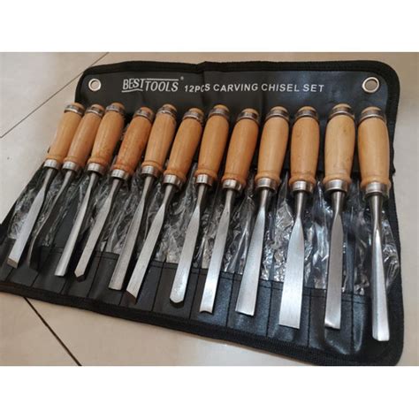 Jual PREMIUM Set Pisau Ukir Pahat Kayu 12 In 1 Wood Carving Art