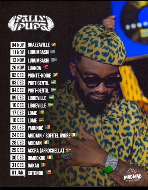 Fally Ipupa Part Encore En Tournée Jusquen Janvier 2023