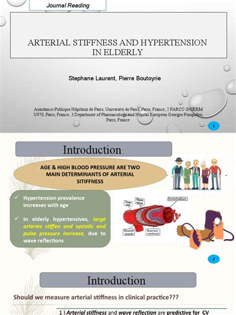 Arterial Stiffness-1 | PDF | Blood Pressure | Hypertension