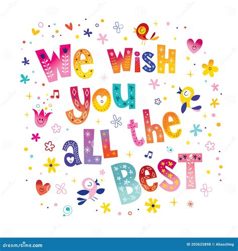 We wish you all the best stock vector. Illustration of greeting - 203625898