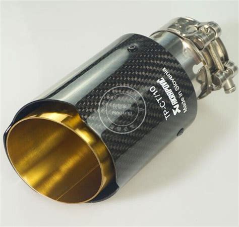 Universal AKRAPOVIC Exhaust Tip Muffler Pipe Carbon Fiber 63mm Inlet