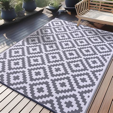 Amazon Montvoo Outdoor Rug X Ft Waterproof Patio Rug Reversible