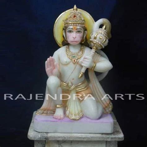 White Marble Lord Hanuman Ji Statues For Worship Packaging Type