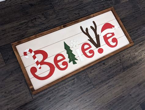 Christmas Believe Wood Sign - Made By Jay Lane