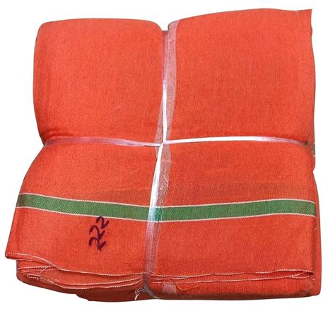 Saffron Plain Bhagwah Cotton Gamcha Rectangular 250 GSM At Rs 60