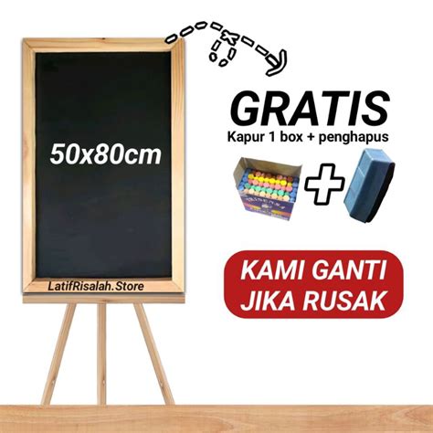 Jual PAPAN TULIS KAPUR 50X80 STANDING PAPAN TULIS BLACKBOARD