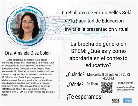 Webinar La Brecha De Género En Stem ¿qué Es Y Cómo Abordarla En El Contexto Educativo