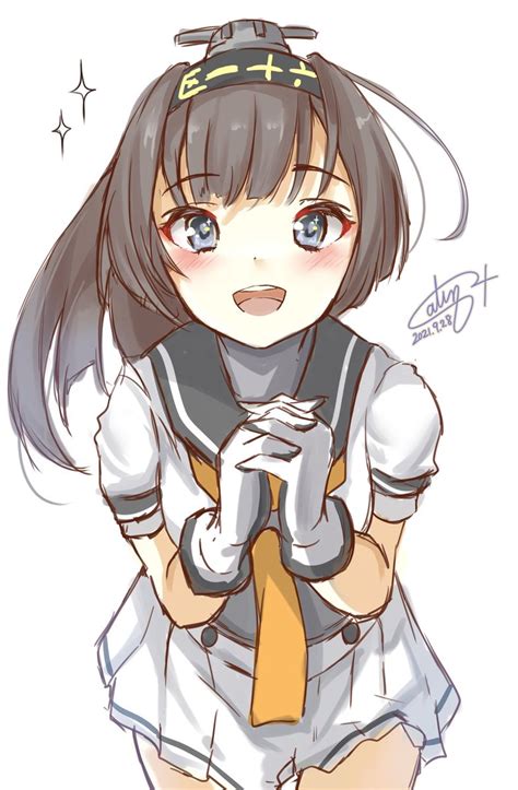 艦これ「秋月、今日は間宮に行こう 艦これ版深夜の真剣お絵描き60分一本勝負 」 Calin🐧fanbox更新中！のイラスト