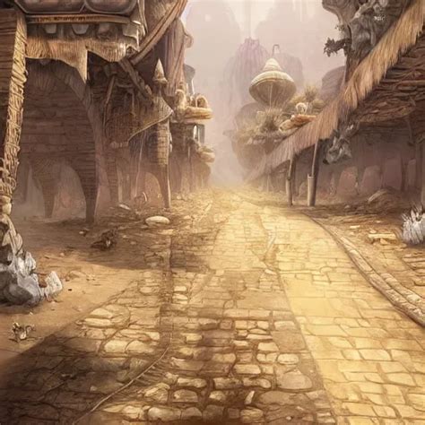 Streets Of A Fantasy Desert Kingdom K Concept Art Stable Diffusion