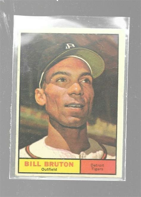 1961 Topps Bill Bruton 251 Detroit Tigers Baseball Cards DetroitTigers