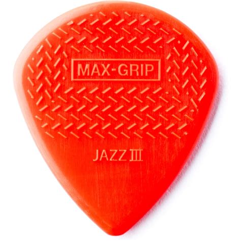 Jim Dunlop 471P3N Nyl Max Grip Jazz III 6 lı Paket Pena Kırmızı