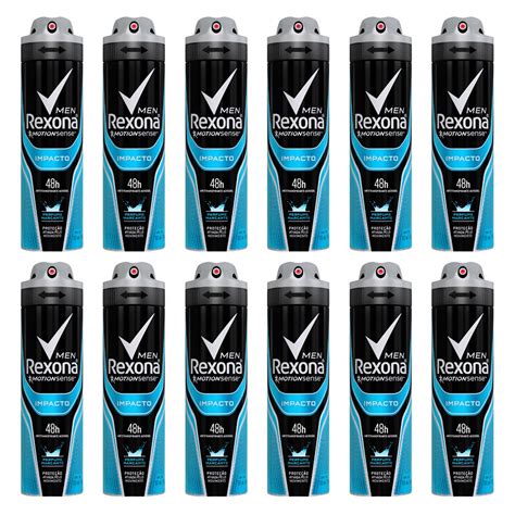 Kit Desodorante Rexona Men Aerosol Antitranspirante Impacto Masculino