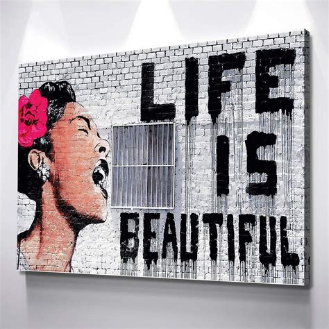 Banksy Life Is Beautiful Reproduction Banksy Print Banksy Poster Banksy