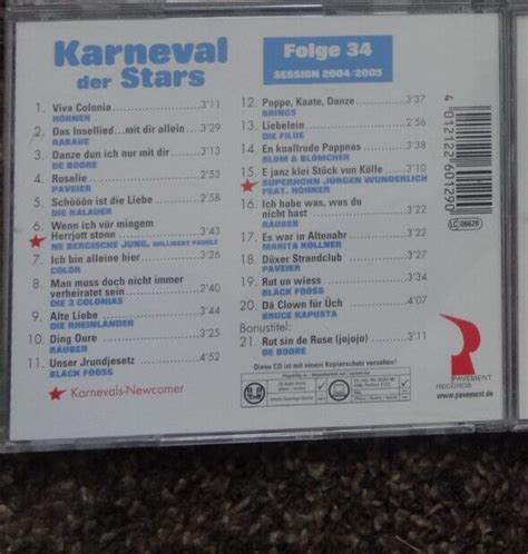 CD ALBUM KARNEVAL DER STARS 34 von 2004 Bring Bläck Fööss Höhner eBay