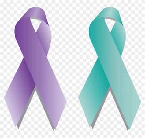 Blue And Purple Ribbon Domestic Violence And Sexual Assault Ribbon Hd Png Download 796x720