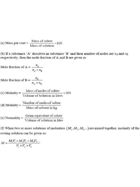 Physical Chemistry Formula Sheet Pdf