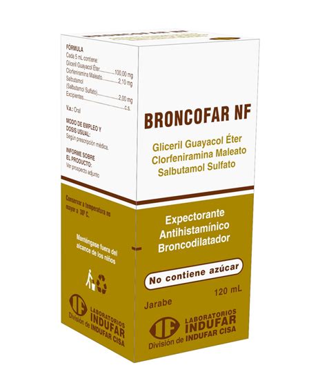 Broncofar Plus Nf Jarabe X 120 Ml Laboratorios Indufar Cisa