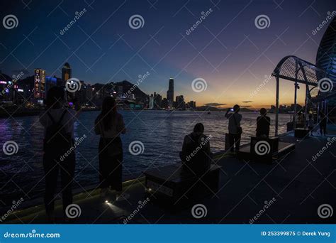 Sunset On The Victoria Harbour In East Coast Park Precinct Hong Kong