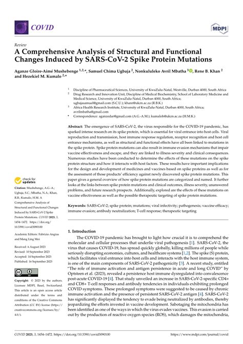 Pdf A Comprehensive Analysis Of Structural And Functional Changes