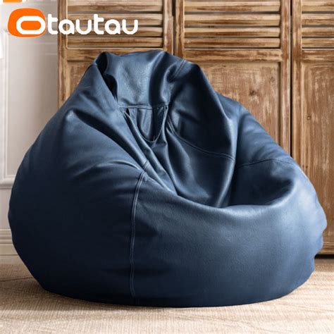 Otautau Cm Luxury Bean Bag Covers No Filler Faux Leather Waterproof