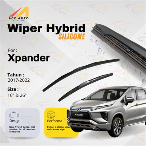 Jual Wiper Frameless Mobil Mitsubishi Xpander Karet Kaca Silicon Hybrid