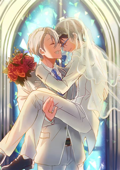 Katsuki Yuuri And Viktor Nikiforov Yuri On Ice Drawn By Kagura