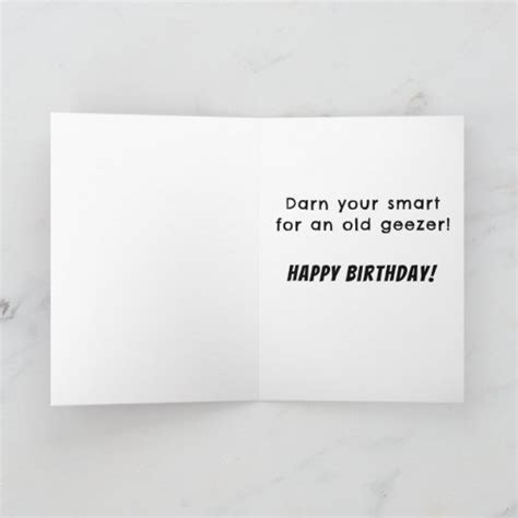 Funny Birthday Card Old Age Geezer Zazzle