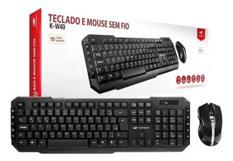 Kit Teclado E Mouse Sem Fio K W40bk C3tech Mercadolivre