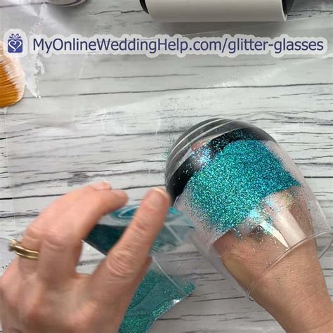 Diy Personalized Glitter Wine Glasses Steps My Online Wedding