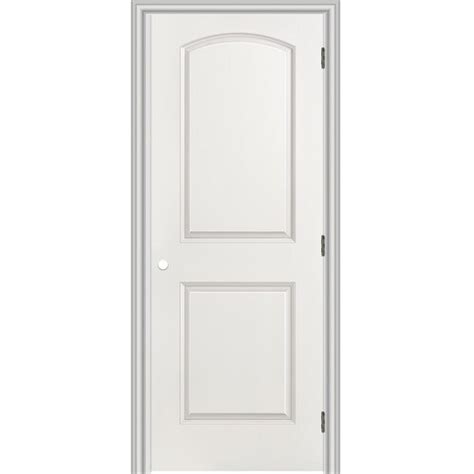 JELD WEN Continental 30 In X 80 In Primed 2 Panel Round Top Hollow Core