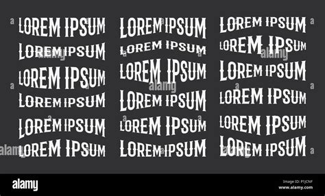 Lorem Ipsum Vector Logo Design Element Template Distorted Text Retro