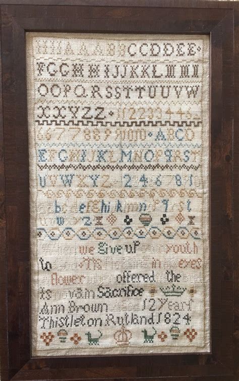 Ann Brown 1824 Antique Reproduction Sampler Etsy Uk