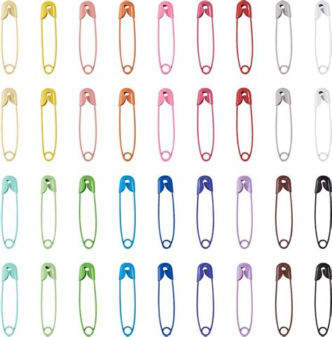 Craftdady 180pcs 18 Colors Safety Pins 30mm Metal