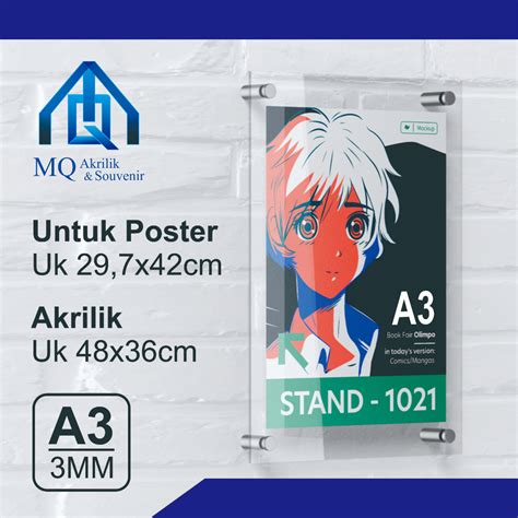 Jual Frame Akrilik Poster Dinding A Mm Mm Pigura Akrilik Dinding