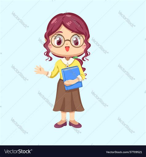 Female Teacher Cartoon Character