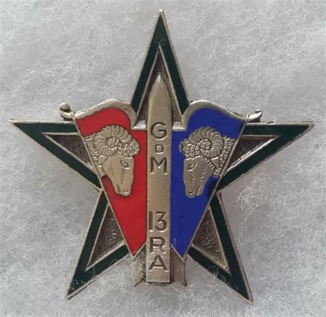 INSIGNE 13 RA GM Régiment Artillerie Groupe de Marche Maroc AFN