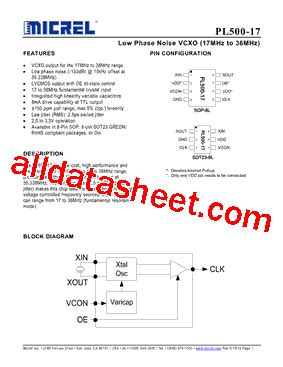 Pl Datasheet Pdf Micrel Semiconductor