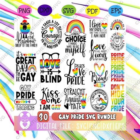 Gay Pride Svg Bundle Lgbt Svg Bundle Pride Svg Rainbow Svg