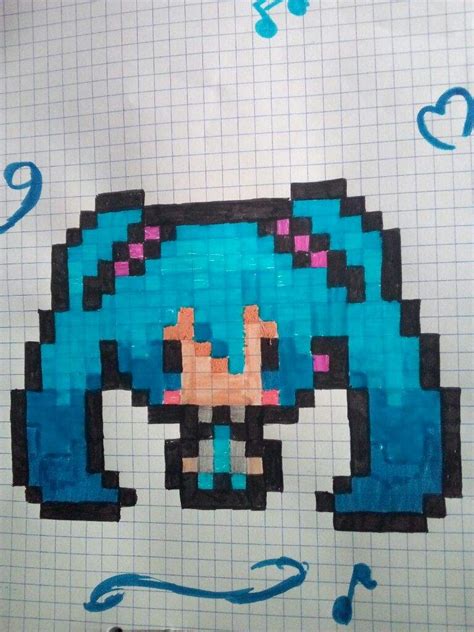 Hatsune Miku Pixel Art 2 Minecraft Map - IMAGESEE