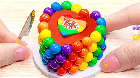 Rainbow Kitkat Cake Satisfying Miniature Kitkat Cake Making Simple