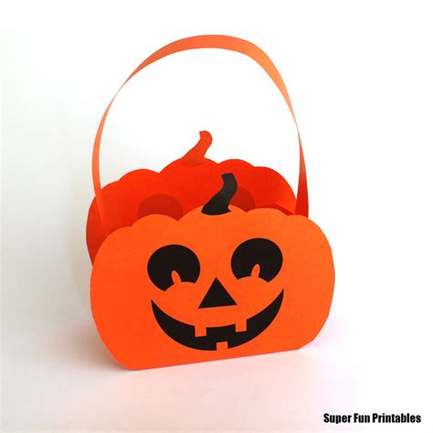 Halloween Paper Pumpkin Basket Printable The Craft Train