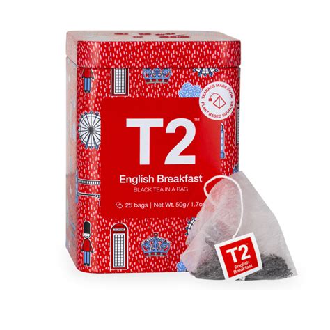 English Breakfast Tea Bag Icon Tin 25 Pack Black Tea T2 Australia