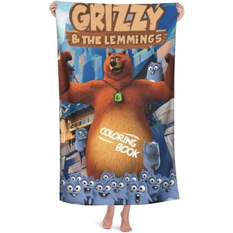 Jnss Grizzy The Lemmings Serviette De Plage Microfibre Grade Taille