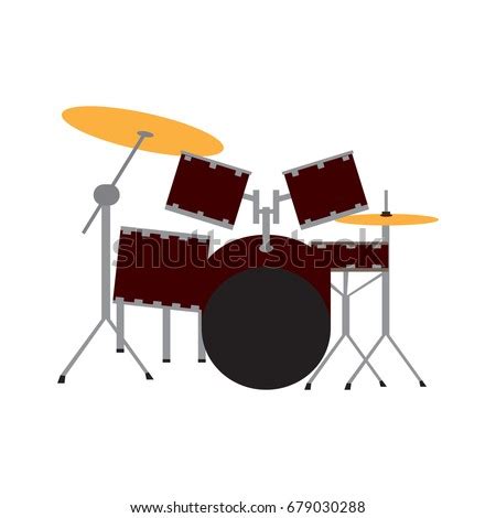 Cartoon Drum Set Stock Vector 113461474 Shutterstock