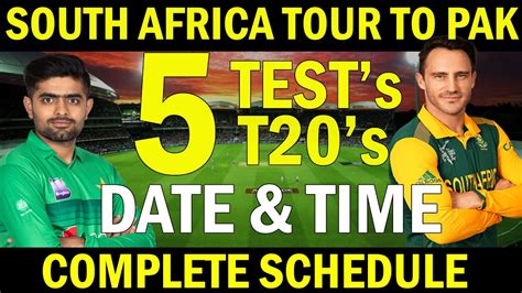 Pakistan Vs South Africa Complete Schedule 2021 Sa Tour To Pak 2020