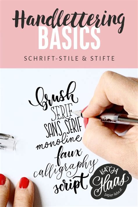 Handlettering Basics Schrift Stile Stifte Katja Haas Papierliebe