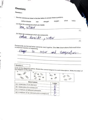 Chemistry questions - Studocu