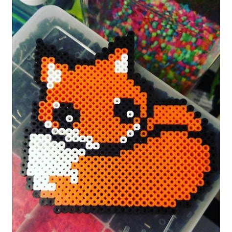 Minecraft Fox Perler Beads Templates