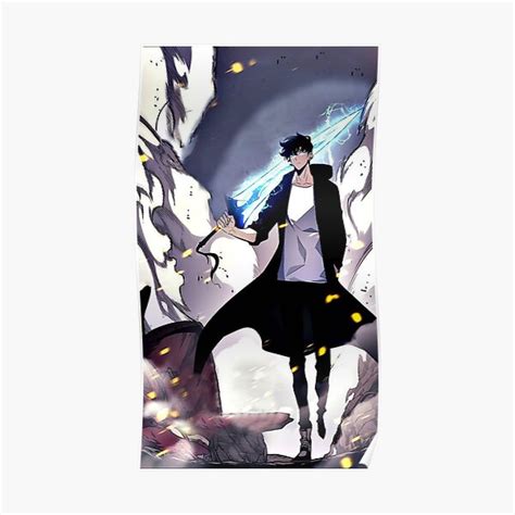 Solo Leveling Posters Solo Leveling Sung Jin Woo Sword Art Design