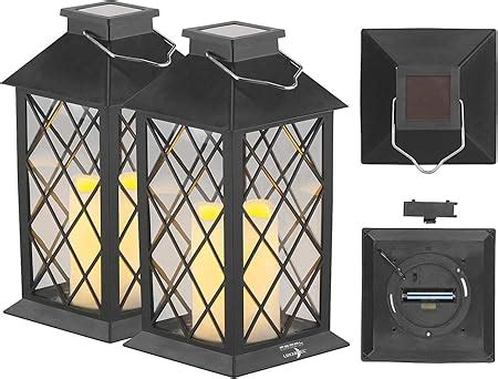 Lunartec Solarlampen Solar Laterne Mit Deko Kerze Und Flammen Effekt